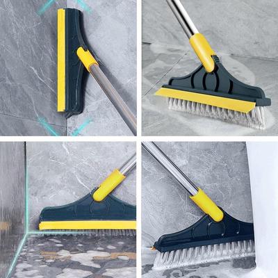 3 Pcs Adjustable Cleaning Brush Set - Durable and Easy-To-Clean Plastic Tools for Bathroom Hygiene